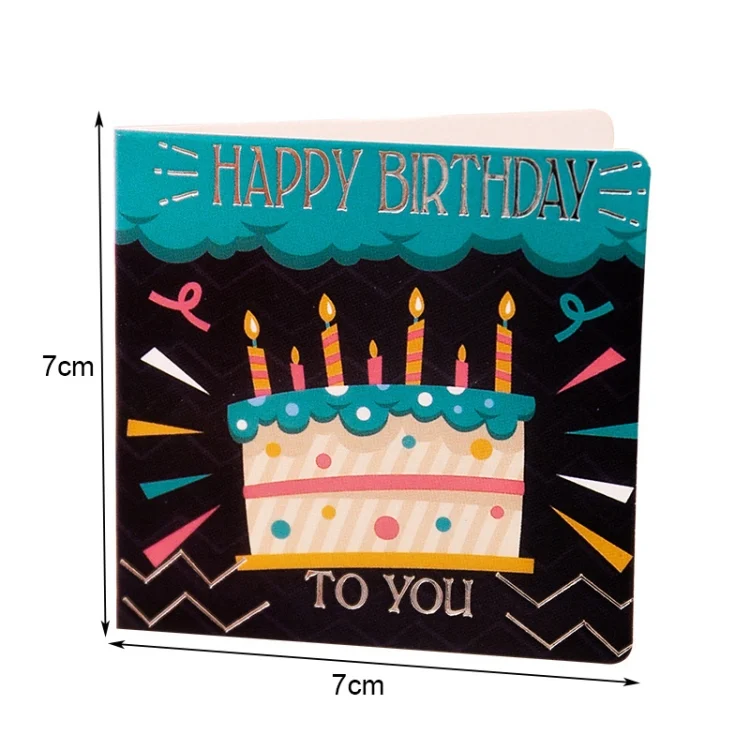 TBD0602511401_B2.webp 10 PCS Square Bronzing Color Print Thanks Greeting Cards - Image 3