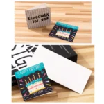 10 PCS Square Bronzing Color Print Thanks Greeting Cards - Image 5