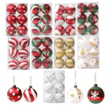 6pcs/pack 6cm Painted Christmas Ball Decoration Props - Image 2