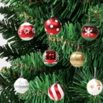 6pcs/pack 6cm Painted Christmas Ball Decoration Props - Image 5