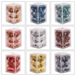 12pcs/pack 4cm Christmas Ball Special Shape + Glitter + Bright Set - Image 3