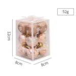 12pcs/pack 4cm Christmas Ball Special Shape + Glitter + Bright Set - Image 4