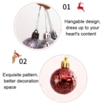 12pcs/pack 4cm Christmas Ball Special Shape + Glitter + Bright Set - Image 5
