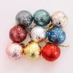 12pcs/pack 4cm Christmas Ball Special Shape + Glitter + Bright Set - Image 6