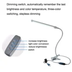 USB Clip Lamp Student Eye Protection LED Dimmable Desk Light - Image 3