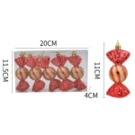 5PCS/Box Christmas Decoration Electroplating Candy Props Gift Box Props - Image 3