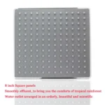 Bathroom 8 inch Square Electroplating Top Shower Head - Image 4