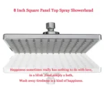 Bathroom 8 inch Square Electroplating Top Shower Head - Image 5