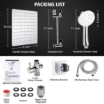Pressurized Water-Saving Top Spray Handheld Dual Shower Set - Image 2
