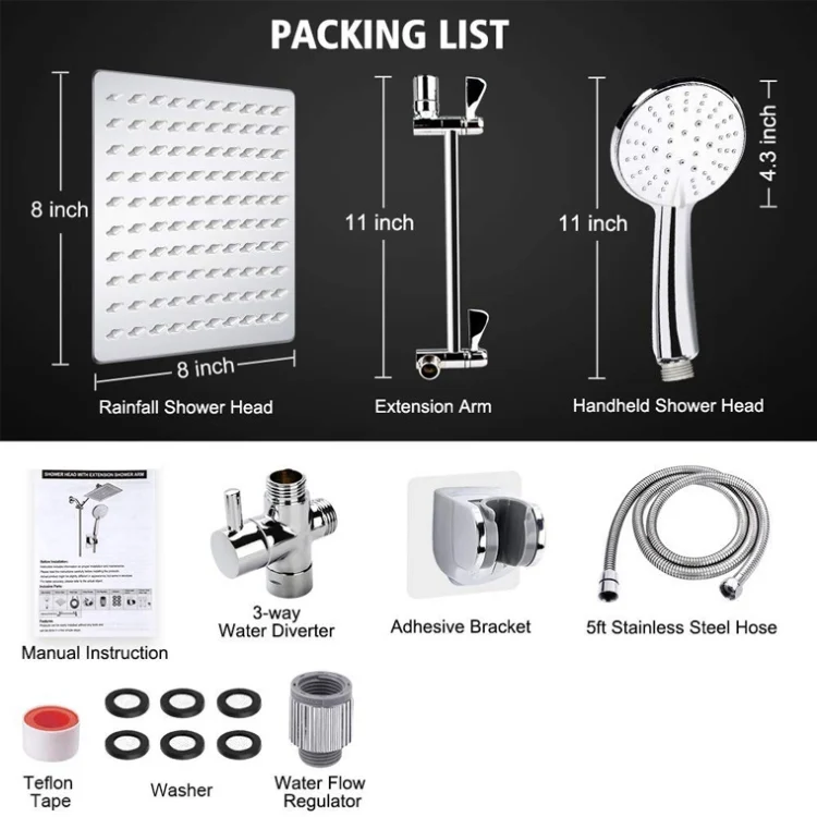 TBD06025195_1.webp Pressurized Water-Saving Top Spray Handheld Dual Shower Set - Image 2