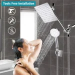 Pressurized Water-Saving Top Spray Handheld Dual Shower Set - Image 7