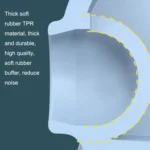 Household Silent Punch-free Door Stopper Bathroom Silicone Rear Suction Door - Image 4