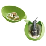 Silicone Cooking Bowl Microwave Oven Foldable Steamed Fish Bowl Salad Bowl - Image 4