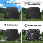 210D Oxford Cloth Golf Cart Cover Scooter Kart Dust Cover - Image 6