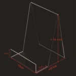 2 PCS Acrylic Display Stand Transparent Book Shelf Photo Frame Holder - Image 2