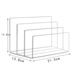 3 Grid Acrylic File Rack Transparent Storage Rack Book Display Rack - Image 3