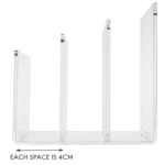 3 Grid Acrylic File Rack Transparent Storage Rack Book Display Rack - Image 4