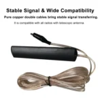 ANT-108SE Home AV Amplifier Alligator Clip Radio Boost Antenna - Image 3