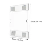 2 PCS 4x6 Inch Wall Mounted Acrylic Signage Bracket Wall Photo Frame - Image 3