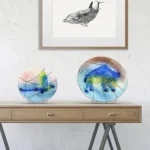 2 PCS Acrylic Transparent Display Shelf Bookshelf Plate Holders - Image 2