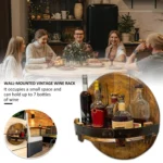 Wall-mounted Wooden Wine Display Stand Storage Rack - Image 6