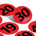 100 Stickers/Sheet Clothes Footwear Size Number Label Sticker, Diameter: 25mm - Image 3