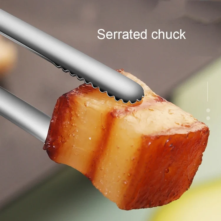 TBD0602561701_B4.webp 304 Stainless Steel Food Clip with Sawtooth Barbecue Tongs - Image 5