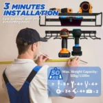Wall Mounted Handheld Drill Tool Storage Rack - Image 6