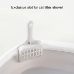 Semi-enclosed Cat Litter Box Cat Toilet With Cat Litter Shovel - Image 3