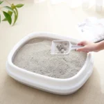 Semi-enclosed Cat Litter Box Cat Toilet With Cat Litter Shovel - Image 5