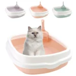 Semi-enclosed Cat Litter Box Cat Toilet With Cat Litter Shovel - Image 6