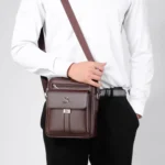 WEIXIER D244 Men Shoulder Bag Large Capacity Business Retro Messenger Bag - Image 7