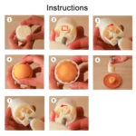 2 PCS Moon Festival Round Hand-Pressed Pastry Mold Baking Tools, Model: - Image 4