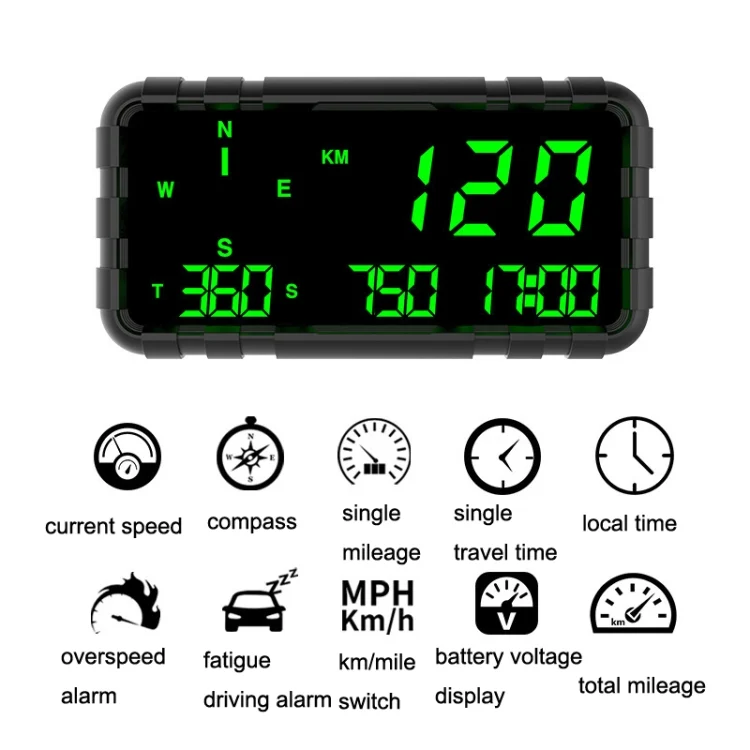 TBD0602579501_B1.webp GPS Head-up Display Speed Mileage Compass Car General - Image 2