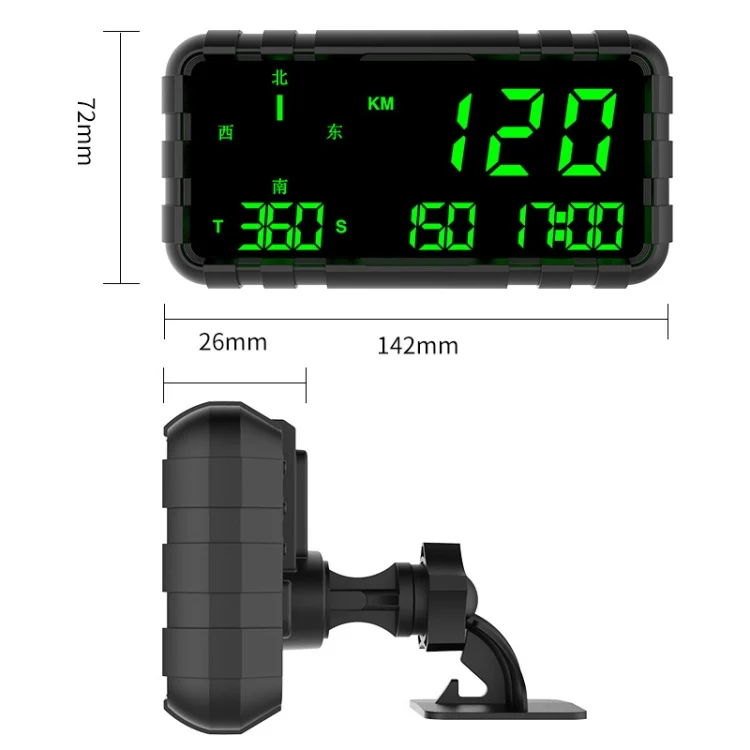 TBD0602579501_B3.webp GPS Head-up Display Speed Mileage Compass Car General - Image 4