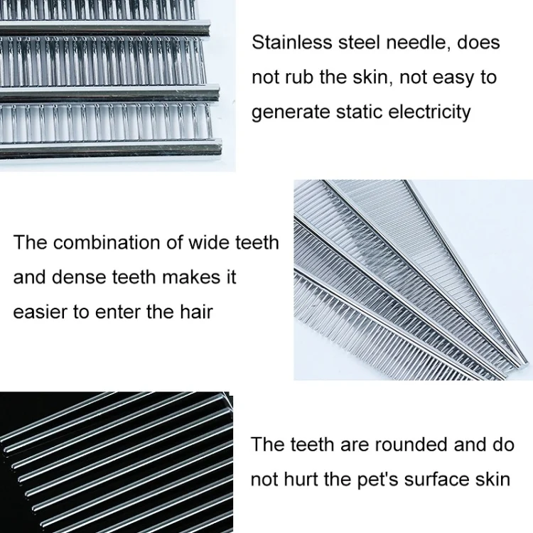 TBD0602580301_B4.webp Stainless Steel Pet Comb Pet Hair Comb, Specification: XL - Image 5