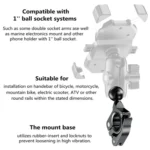Motorcycle Bicycle Mobile Phone Bracket Fixed Base - Image 4
