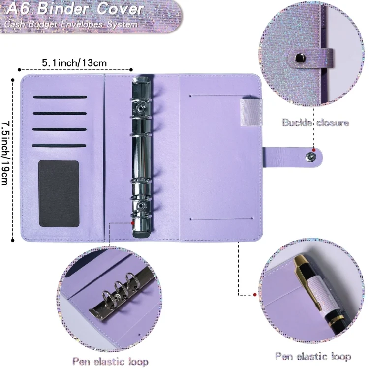 TBD0602582601_B2.webp A6 Gypsophila Loose-leaf Bookkeeping Notebook Cash Budget Hand Book - Image 3