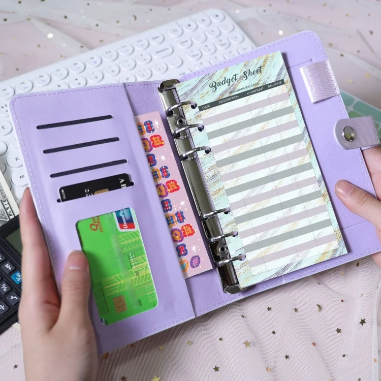 TBD0602582601_B6.webp A6 Gypsophila Loose-leaf Bookkeeping Notebook Cash Budget Hand Book - Image 7