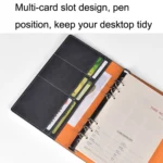 A5 Business Loose-leaf Notebook Office Stationery Leather PU Notepad - Image 6