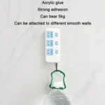 10pcs Traceless Wall Hanging Multifunction Plug-in Rack, Specification: Double - Image 5