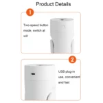 L09 USB Plug-in Rotating Colorful Night Light Humidifier - Image 6