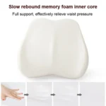Memory Foam Lumbar Pillow Office Seat Lumbar Cushion - Image 3