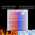 2 PCS Aluminum Foil Storage Bag With Tape For Thermal Insulation And Cold Storage of Food - Image 2