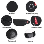 TINYAT T2003 Outdoor Sports Nylon Waterproof Mobile Phone Waist Bags - Image 6