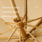 Small Fresh Automatic Umbrella Gold Glue Fabric Tri-fold Parasol - Image 3