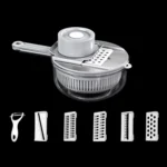 6 In 1 Hand-guard Vegetable Cutter with Water Filter and Storage Function