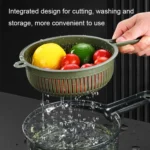 6 In 1 Hand-guard Vegetable Cutter with Water Filter and Storage Function - Image 4