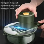 6 In 1 Hand-guard Vegetable Cutter with Water Filter and Storage Function - Image 5