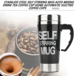 FX-589 400ml 304 Stainless Steel Automatic Stirring Coffee Cup - Image 2